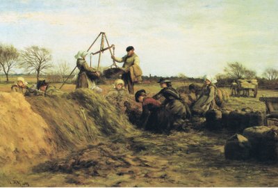 Field working in spring at the potato pits by William Darling Mackay